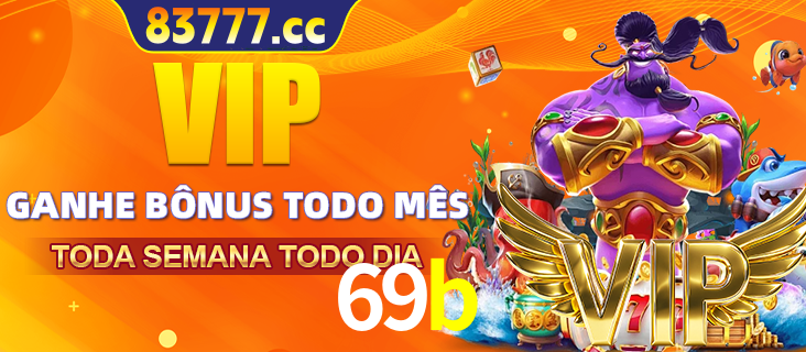 Banner promocional do 69b oferecendo 100% de recompensas adicionais contínuas para quem fizer o login diário (Daily sign-in), com um mascote de coelho.